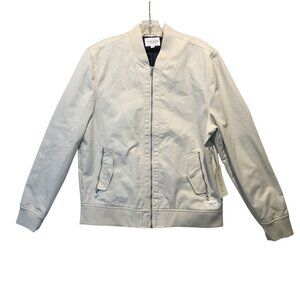 Five Four Mens Riverside Khaki Bomber Jacket Large Cotton Blend